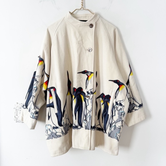 Nicole Miller Jackets & Blazers - Rare Vintage 90s Nicole Miller Penquin Boiled Wool Oversized Coat 1XL Sample